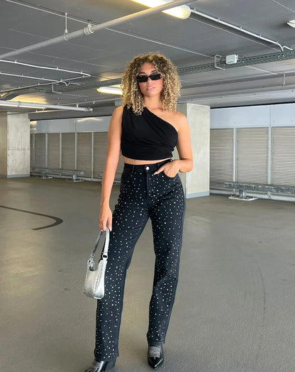 Janny - Glitter dames jeans